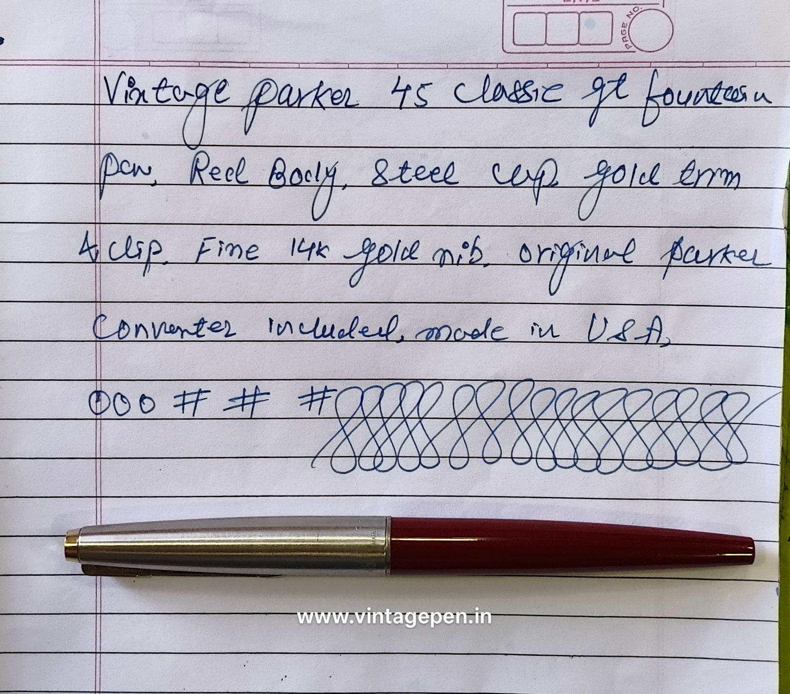 Parker 45 Classic Fountain Pen. - Image 6